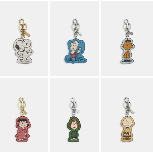 Coach x Peanuts 2025 Bag Charm Keychain Snoopy/Charlie/Lucy/Patty/Franklin/Linus - Picture 1 of 7